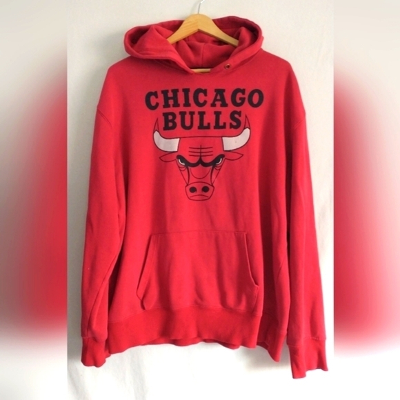 Chicago Bulls Red Hoodie Sweatshirt Size XXL - Picture 1 of 3